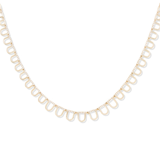 Found Curve Link Riviere Necklace - Diamond