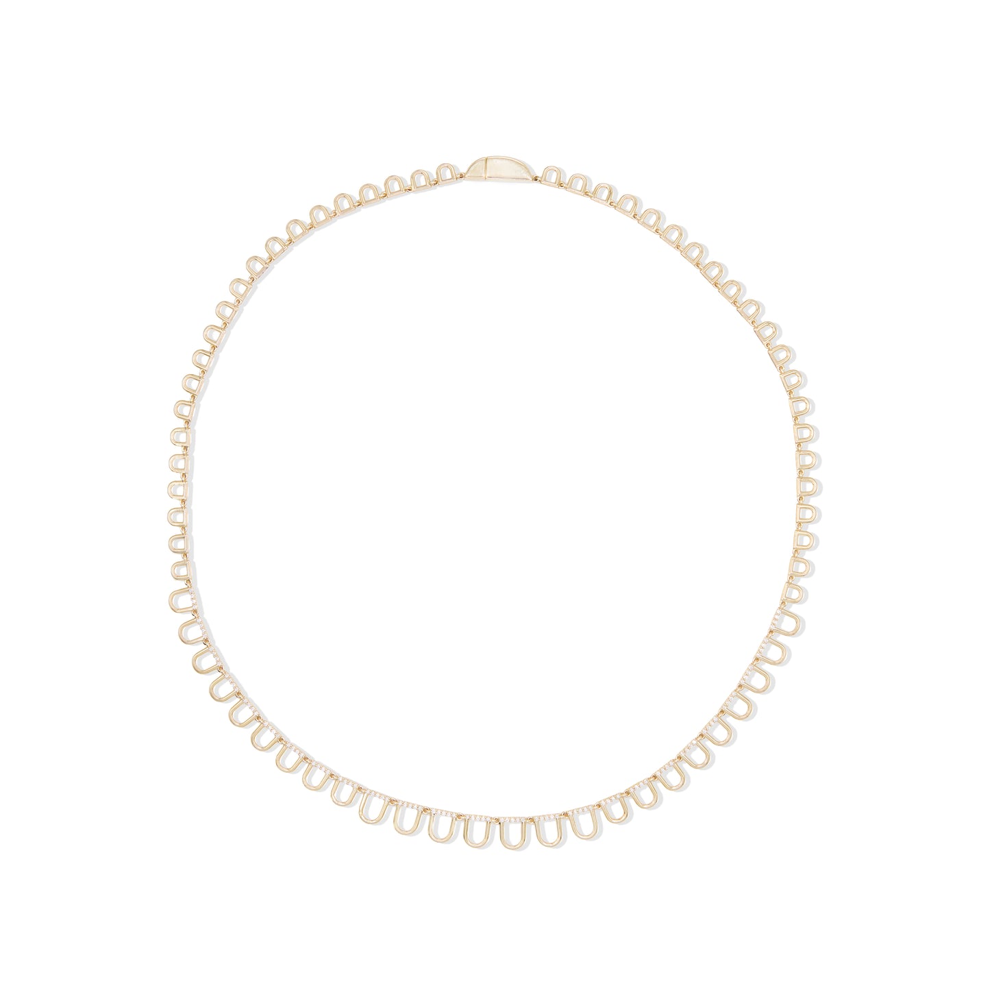 Found Curve Link Riviere Necklace - Diamond