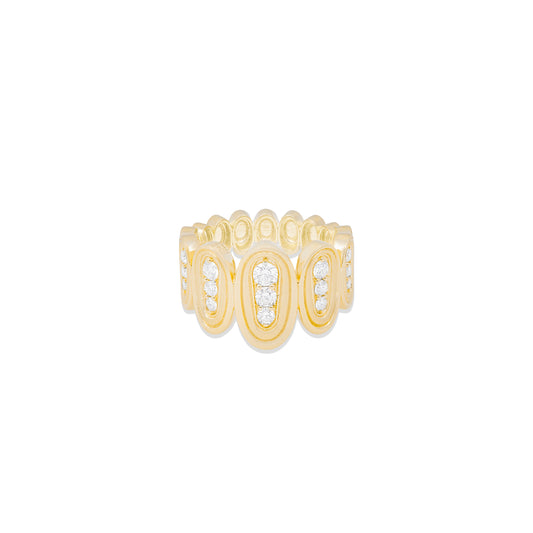 Found Nest Cigar Band Ring - Diamond