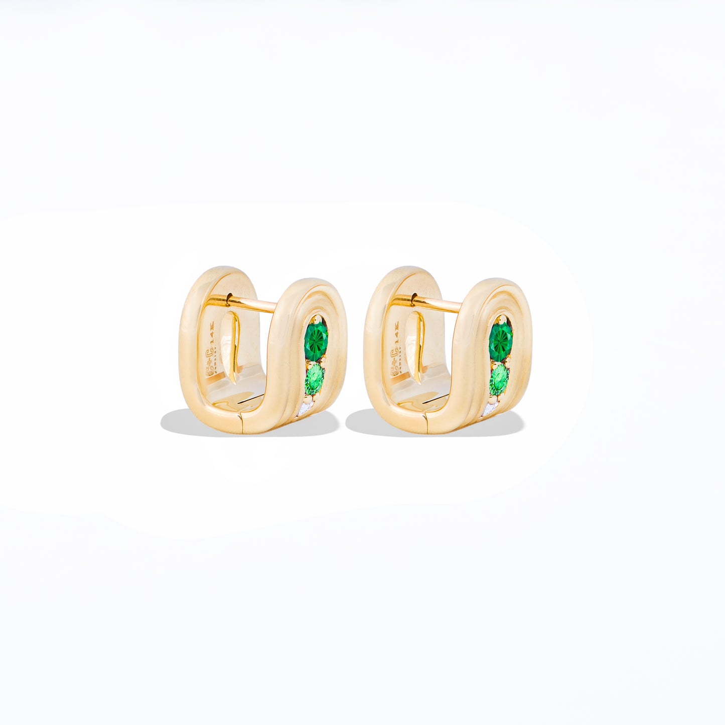 Found Nest Huggie - Tsavorite & Diamond