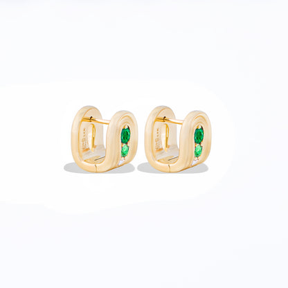 Found Nest Huggie - Tsavorite & Diamond