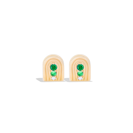 Found Nest Huggie - Tsavorite & Diamond