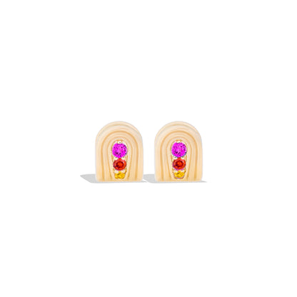 Found Nest Huggie - Pink, Orange & Yellow Sapphire