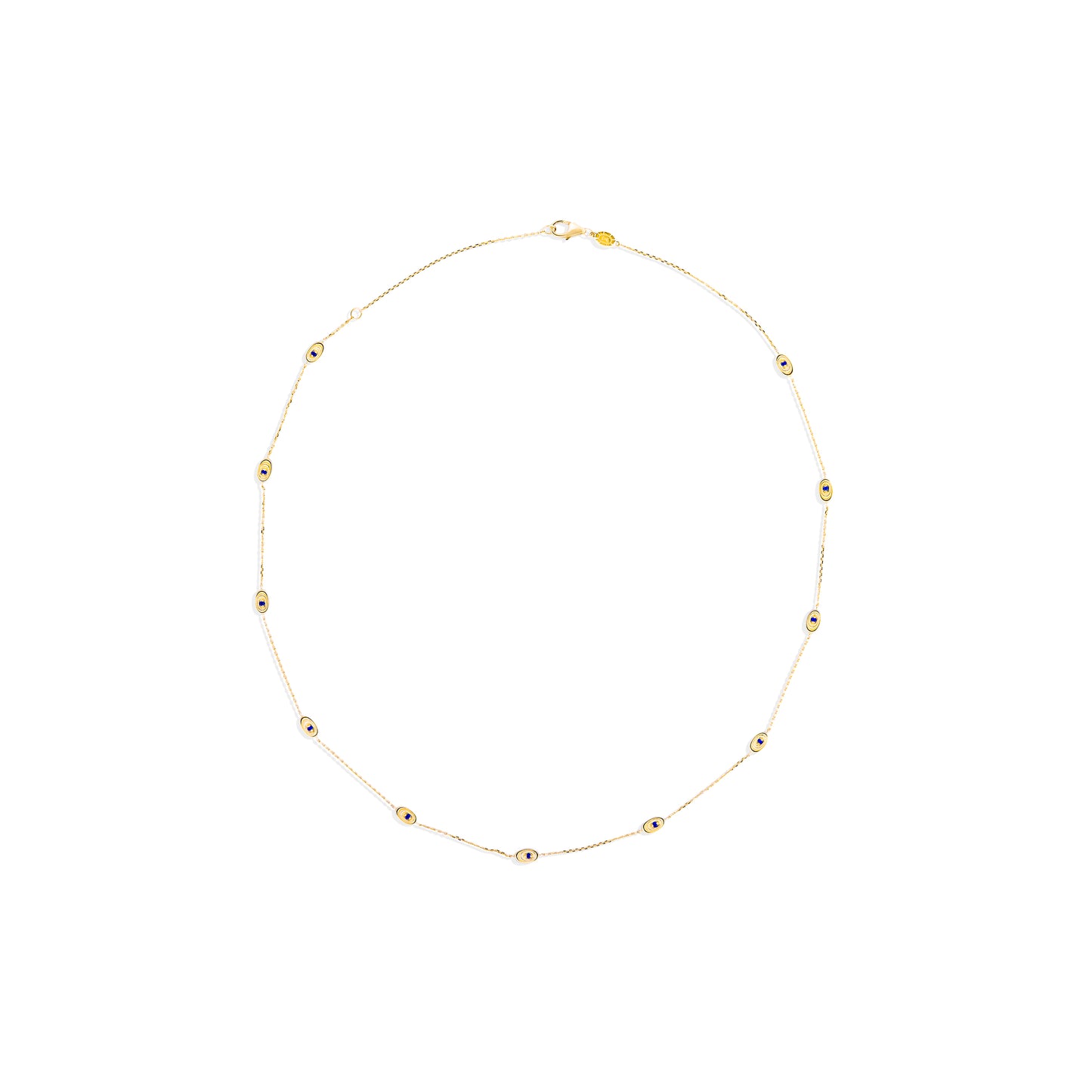 Found Nest Station Necklace - Blue Sapphire
