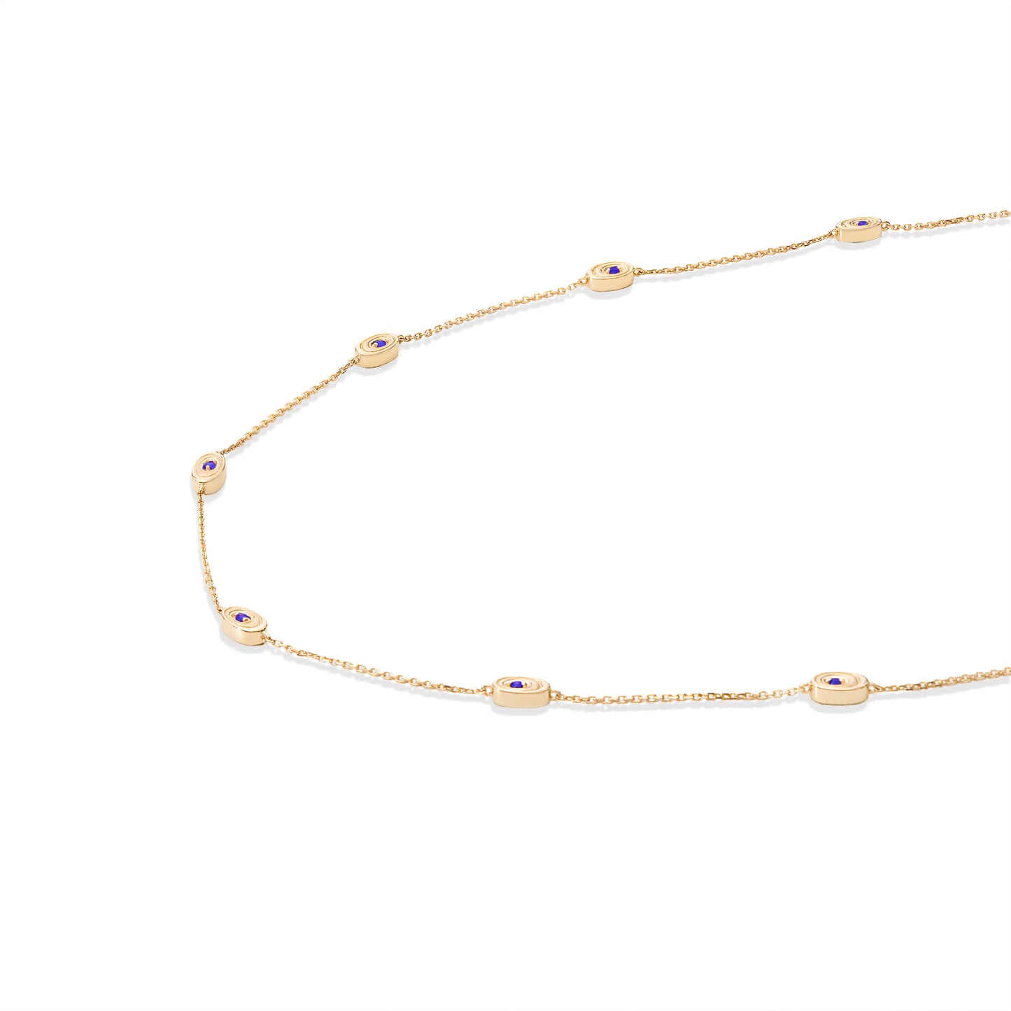 Found Nest Station Necklace - Blue Sapphire