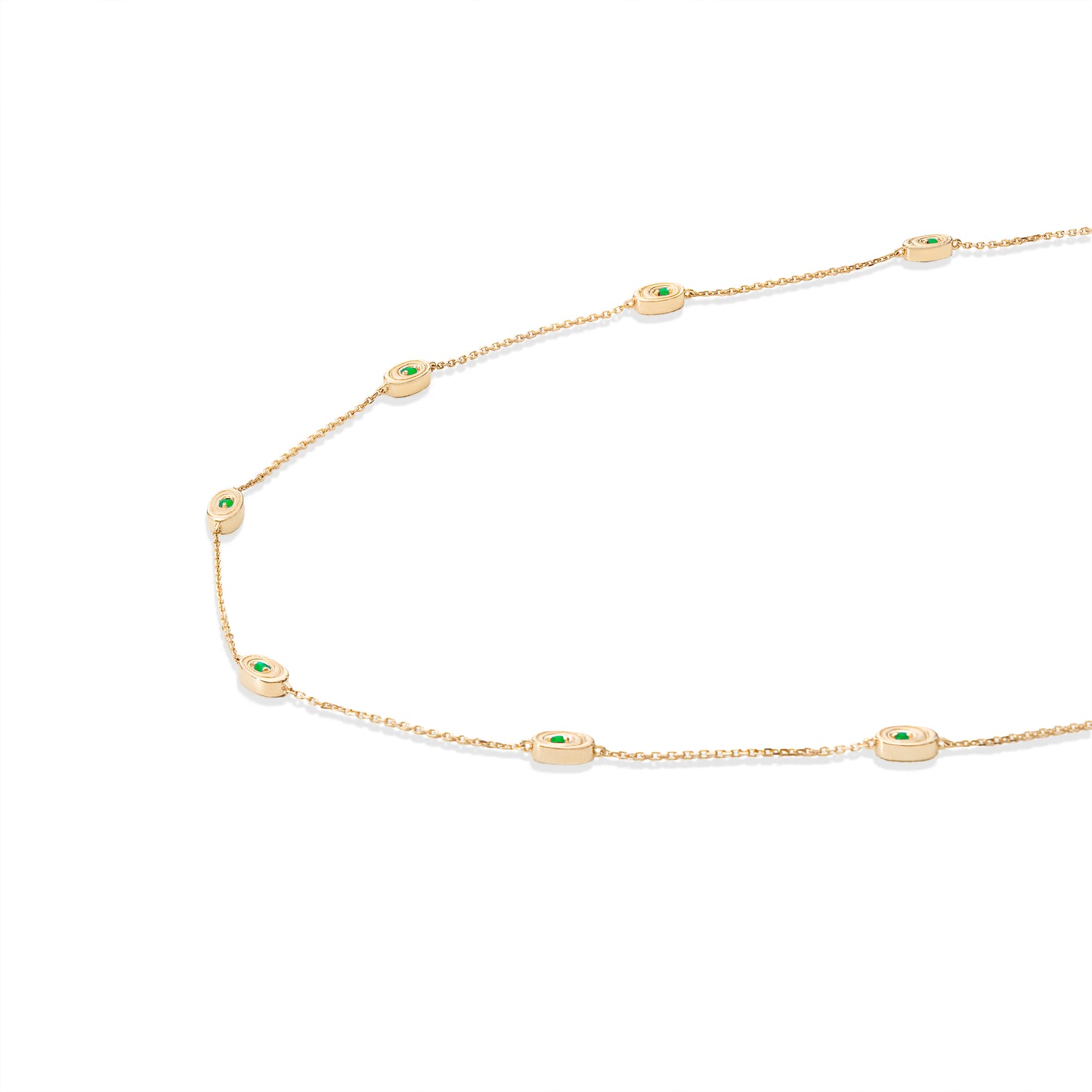 Found Nest Station Necklace - Tsavorite