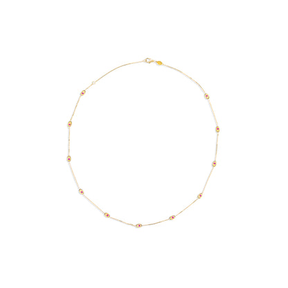 Found Nest Station Necklace - Pink Sapphire