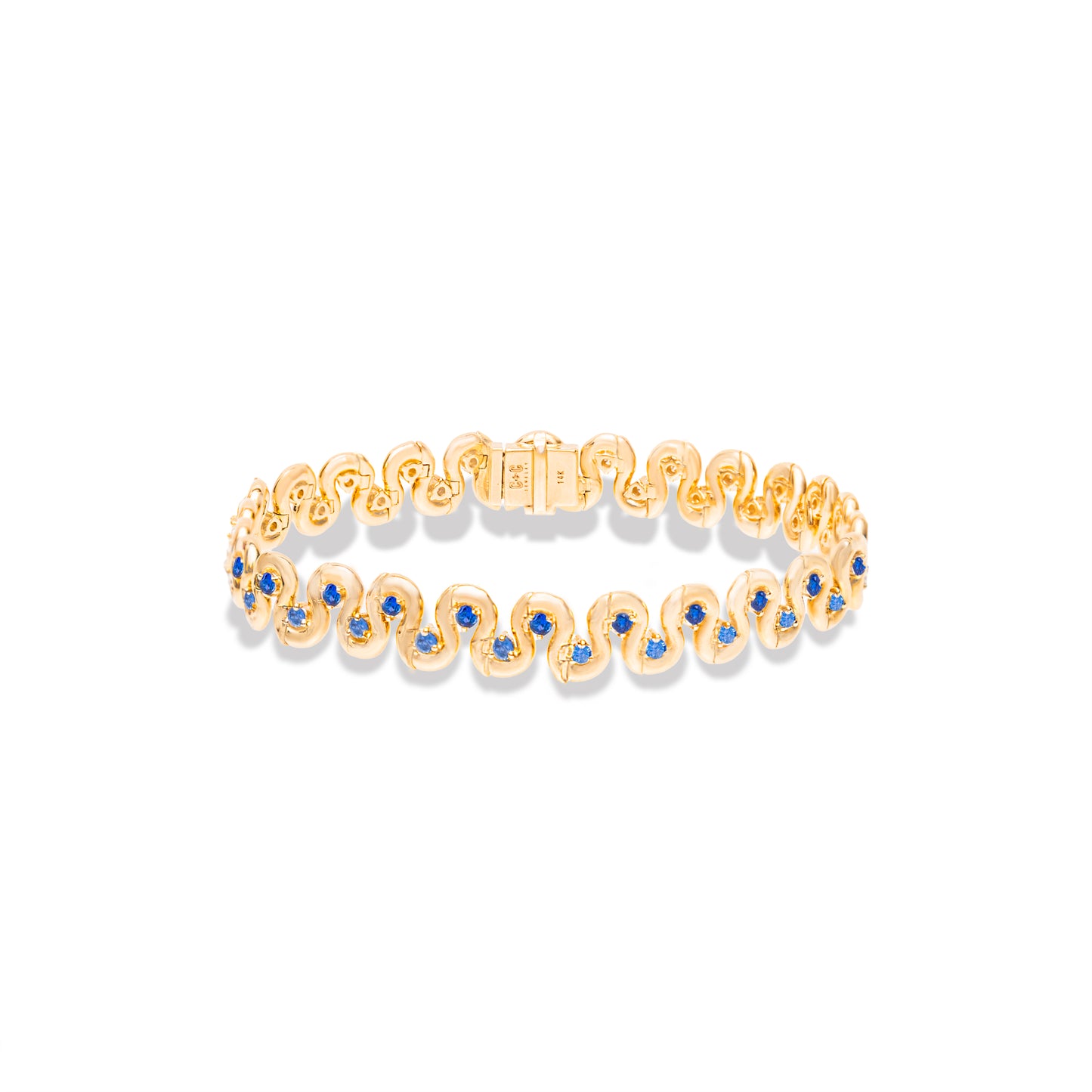 Found Squiggle Bracelet - Blue Sapphire