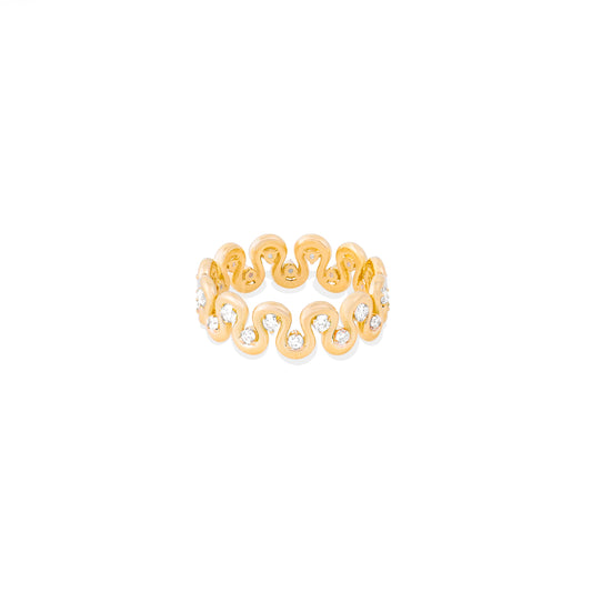 Found Squiggle Ring - Diamond