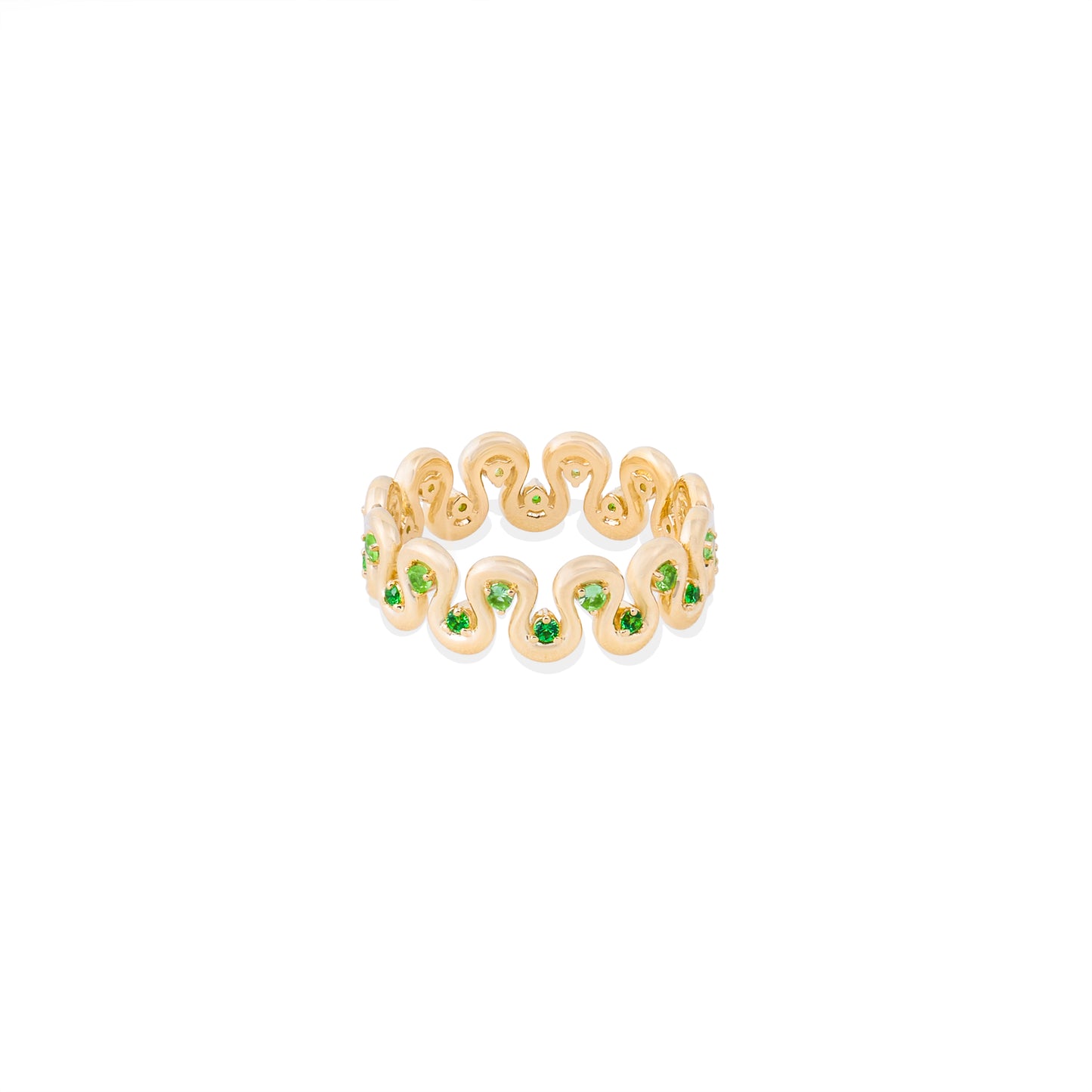 Found Squiggle Ring - Tsavorite