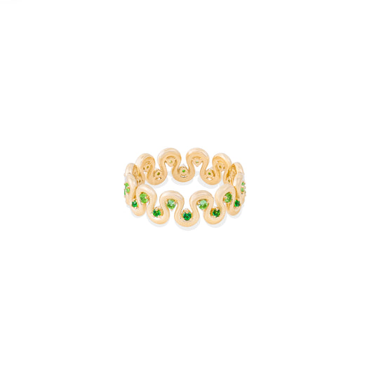 Found Squiggle Ring - Tsavorite