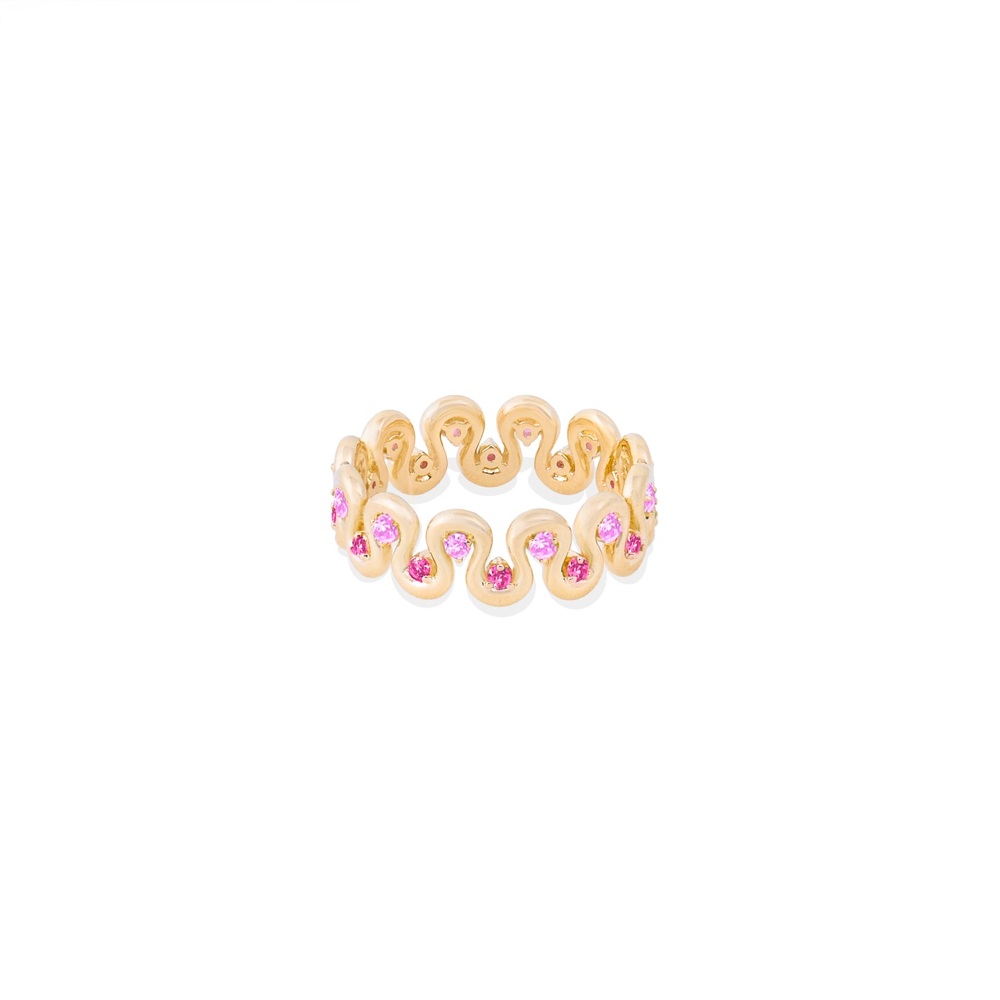 Found Squiggle Ring - Pink Sapphire
