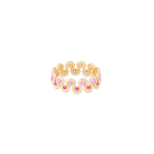 Found Squiggle Ring - Pink Sapphire