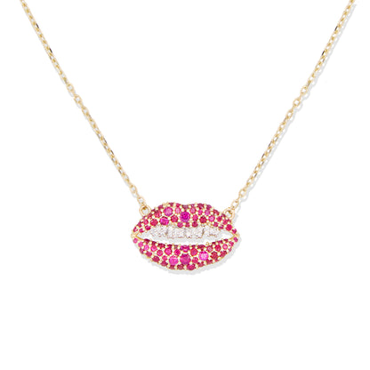Juju Lips Charm Necklace