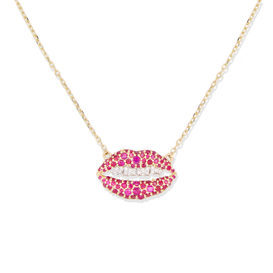 Juju Lips Charm Necklace