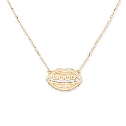 Juju Lips Charm Necklace