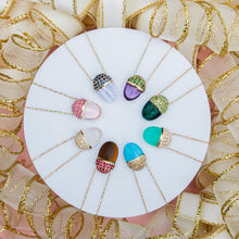 Load image into Gallery viewer, Found Cap Pendant Necklace - Rose Quartz &amp; Pink Sapphire
