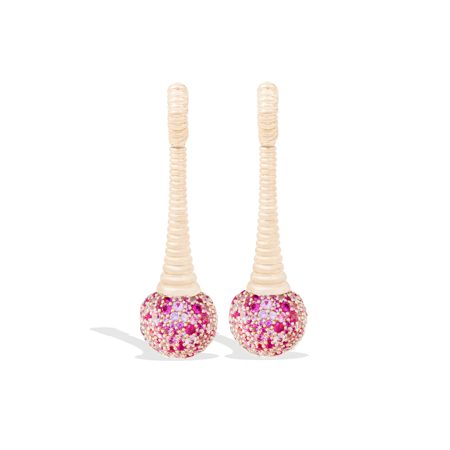 Revel Bobble Chandelier Earring - Pink Sapphire