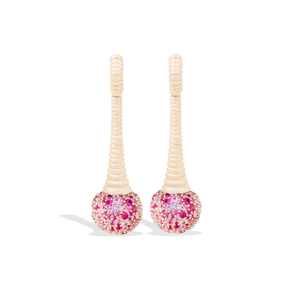 Revel Bobble Chandelier Earring - Pink Sapphire