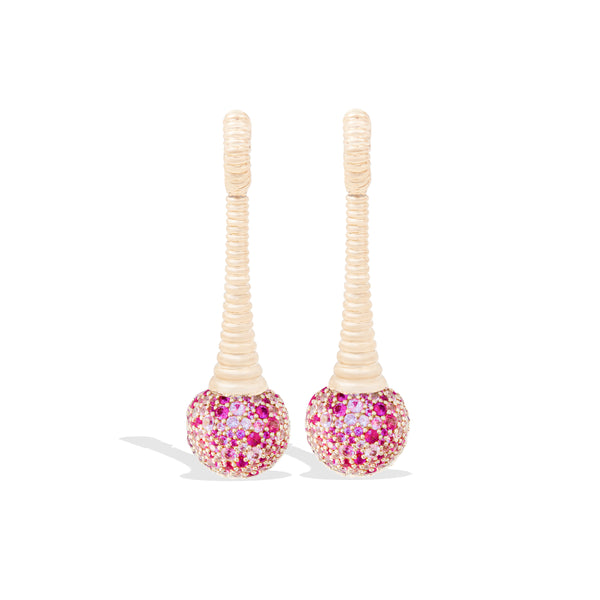 Revel Bobble Chandelier Earring - Pink Sapphire