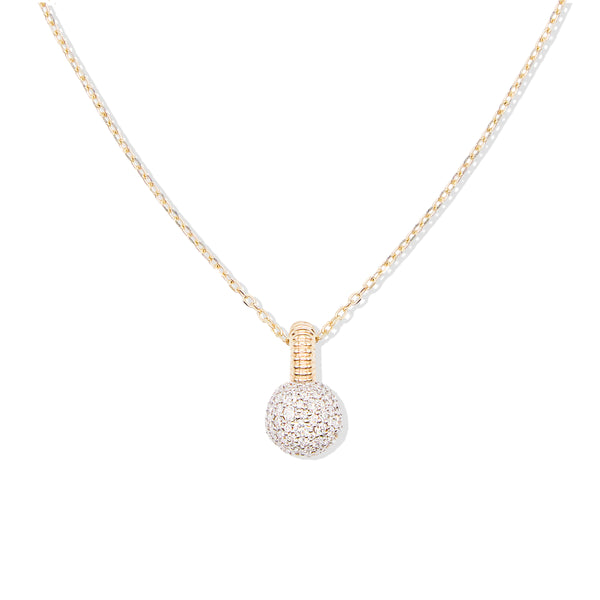 Revel Medium Bobble Charm Necklace- Diamond