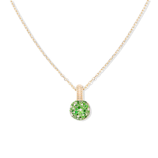 Revel Medium Bobble Charm Necklace- Tsavorite & Diamond