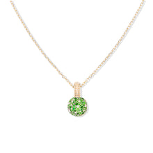 Load image into Gallery viewer, Revel Medium Bobble Charm Necklace- Tsavorite &amp; Diamond
