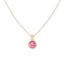 Load image into Gallery viewer, Revel Medium Bobble Charm Necklace- Pink Sapphire
