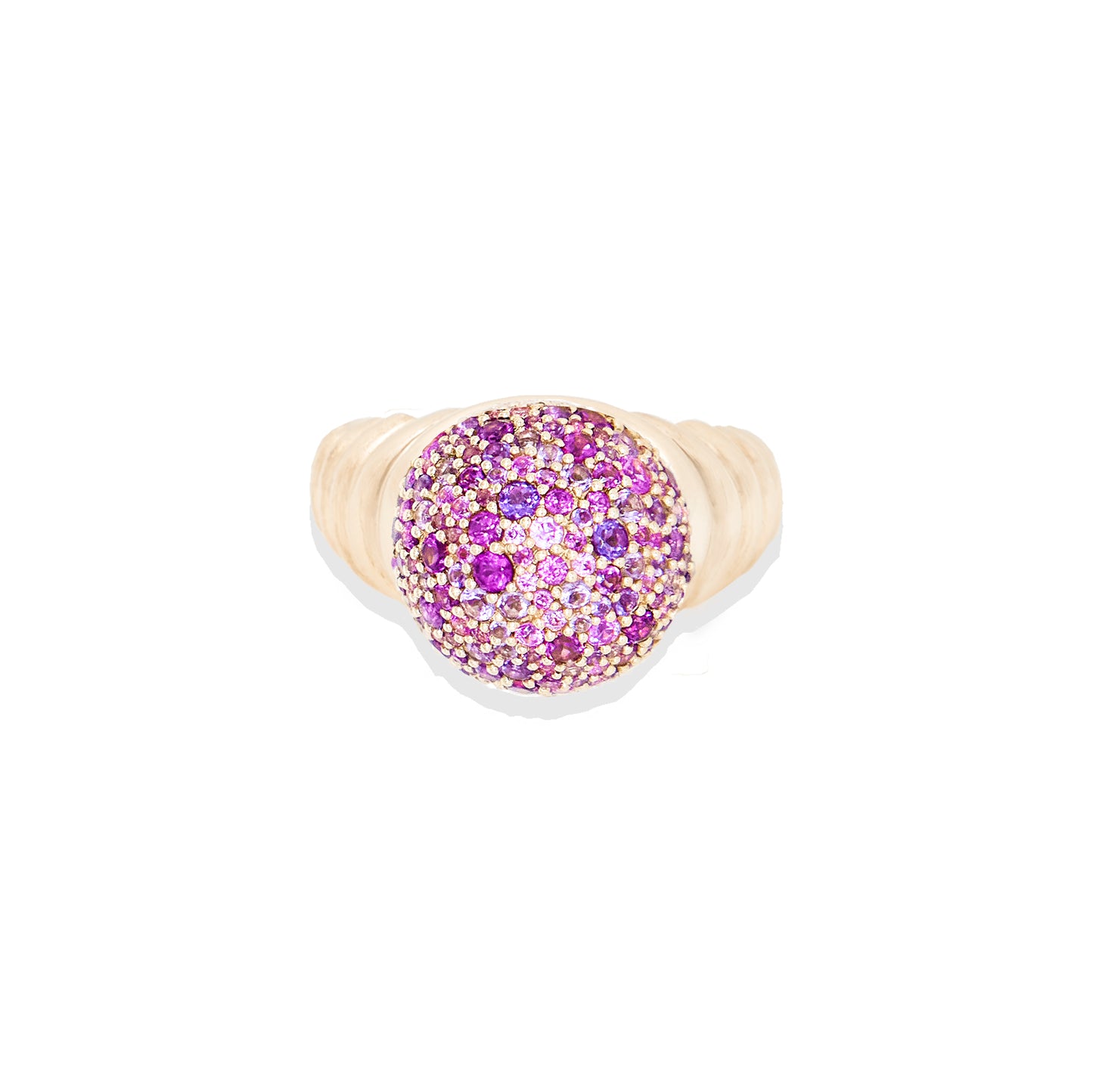 Revel Bobble Cocktail Ring - Tsavorite, Amethyst, Rhodolite Garnet & Pink Sapphire