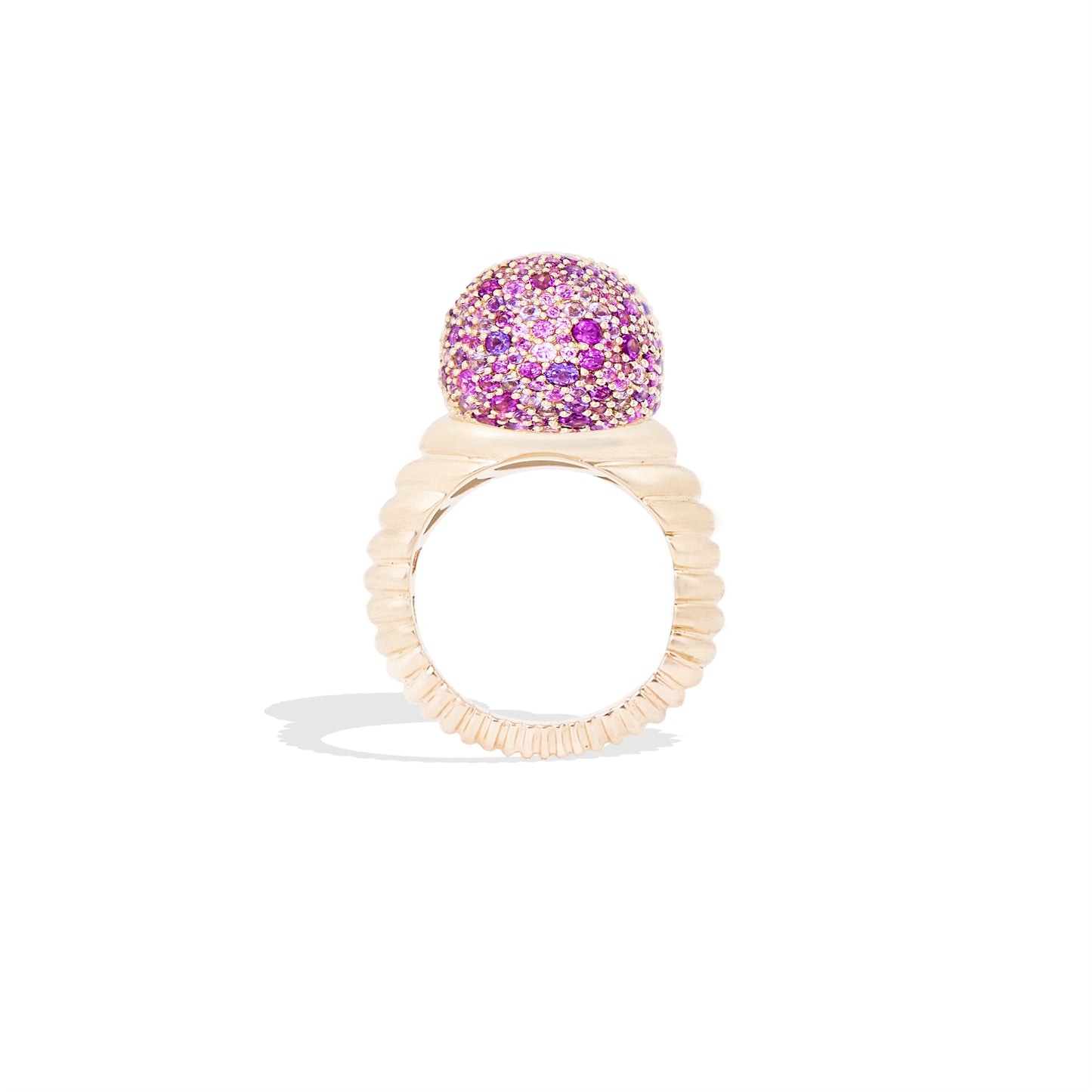 Revel Bobble Cocktail Ring - Tsavorite, Amethyst, Rhodolite Garnet & Pink Sapphire