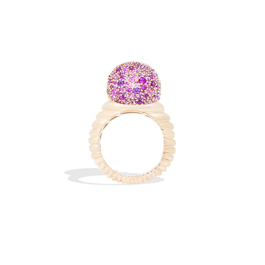 Revel Bobble Cocktail Ring - Tsavorite, Amethyst, Rhodolite Garnet & Pink Sapphire