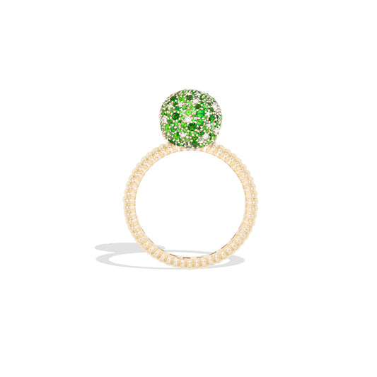 Revel Medium Bobble Ring - Tsavorite & Diamond