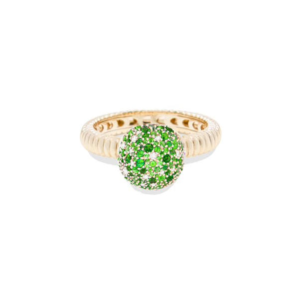 Revel Medium Bobble Ring - Tsavorite & Diamond