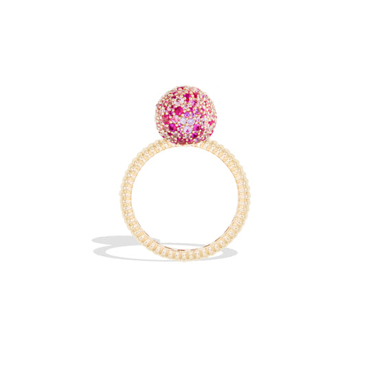 Revel Medium Bobble Ring - Pink Sapphire
