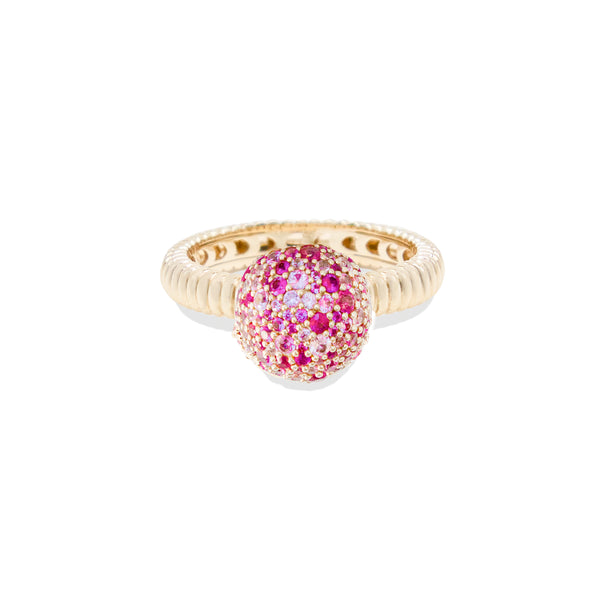 Revel Medium Bobble Ring - Pink Sapphire