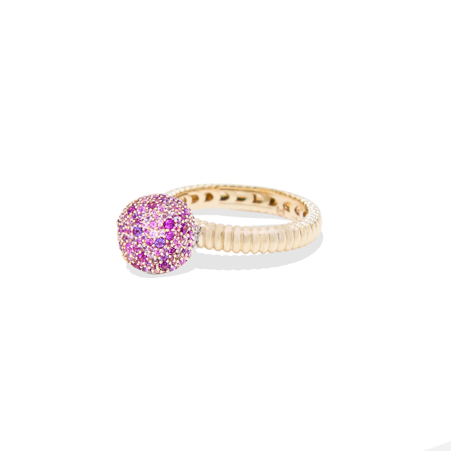 Revel Medium Bobble Ring - Rhodolite Garnet, Pink Sapphire & Amethyst