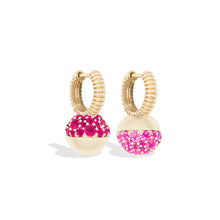 Load image into Gallery viewer, Revel Mini Bobble Huggie - Ruby &amp; Pink Sapphire
