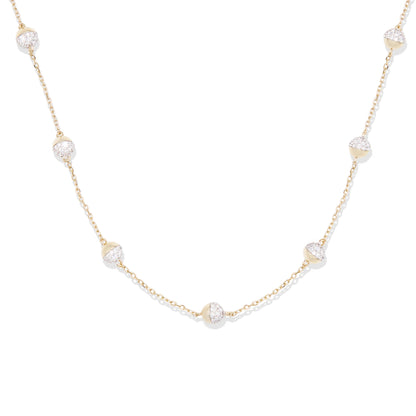 Revel Bead Station Necklace - Diamond