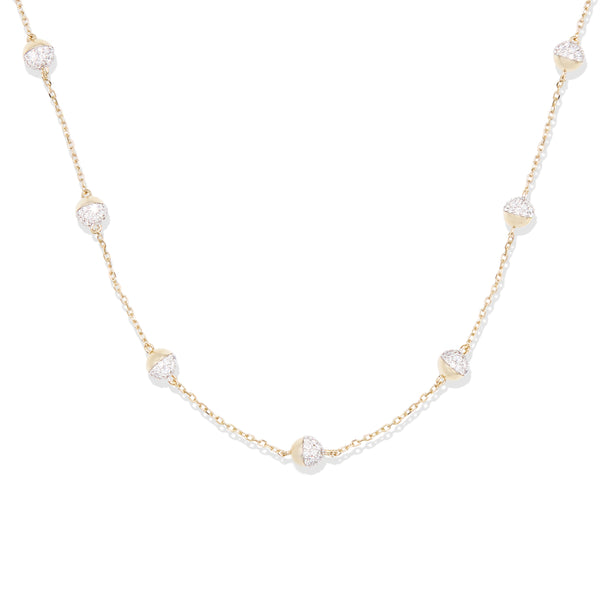 Revel Bead Station Necklace - Diamond