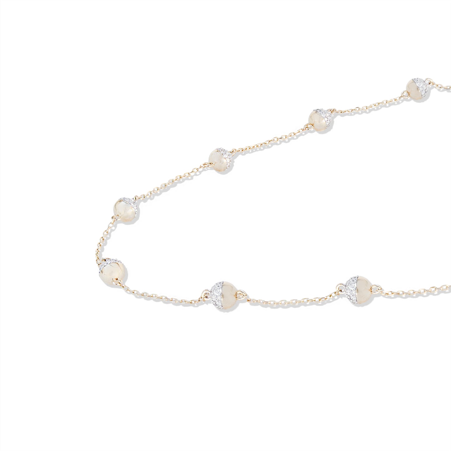 Revel Bead Station Necklace - Diamond