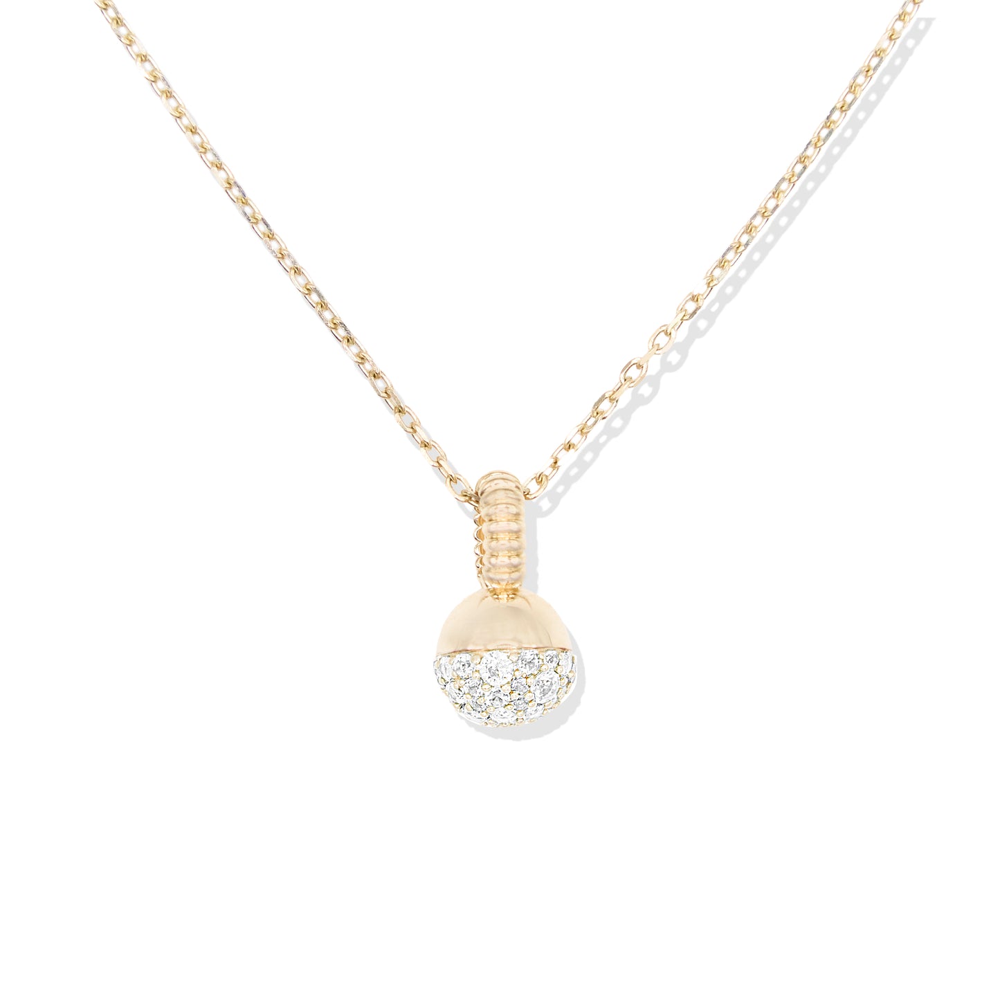 Revel Small Bobble Charm Necklace - Diamond