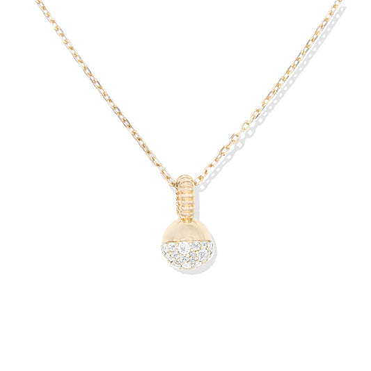 Revel Small Bobble Charm Necklace - Diamond