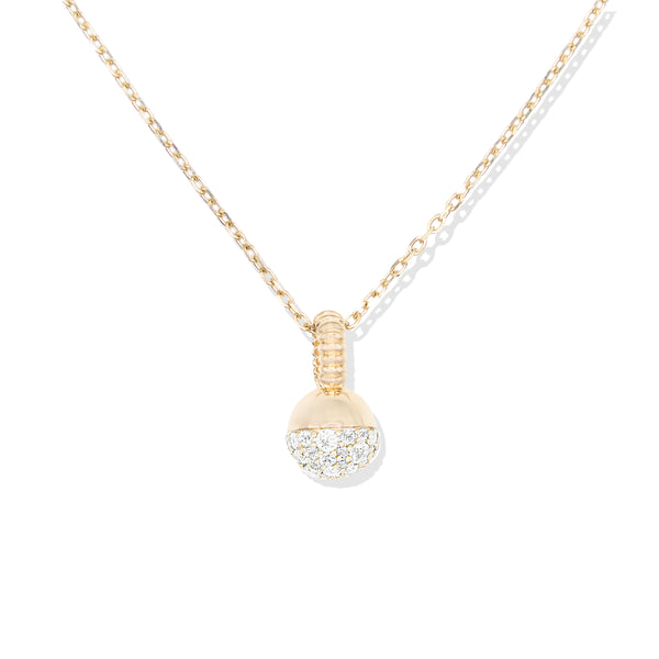 Revel Small Bobble Charm Necklace- Diamond