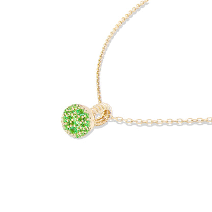 Revel Small Bobble Charm Necklace - Tsavorite