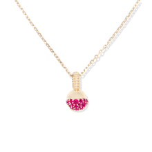 Load image into Gallery viewer, Revel Small Bobble Charm Necklace- Ruby
