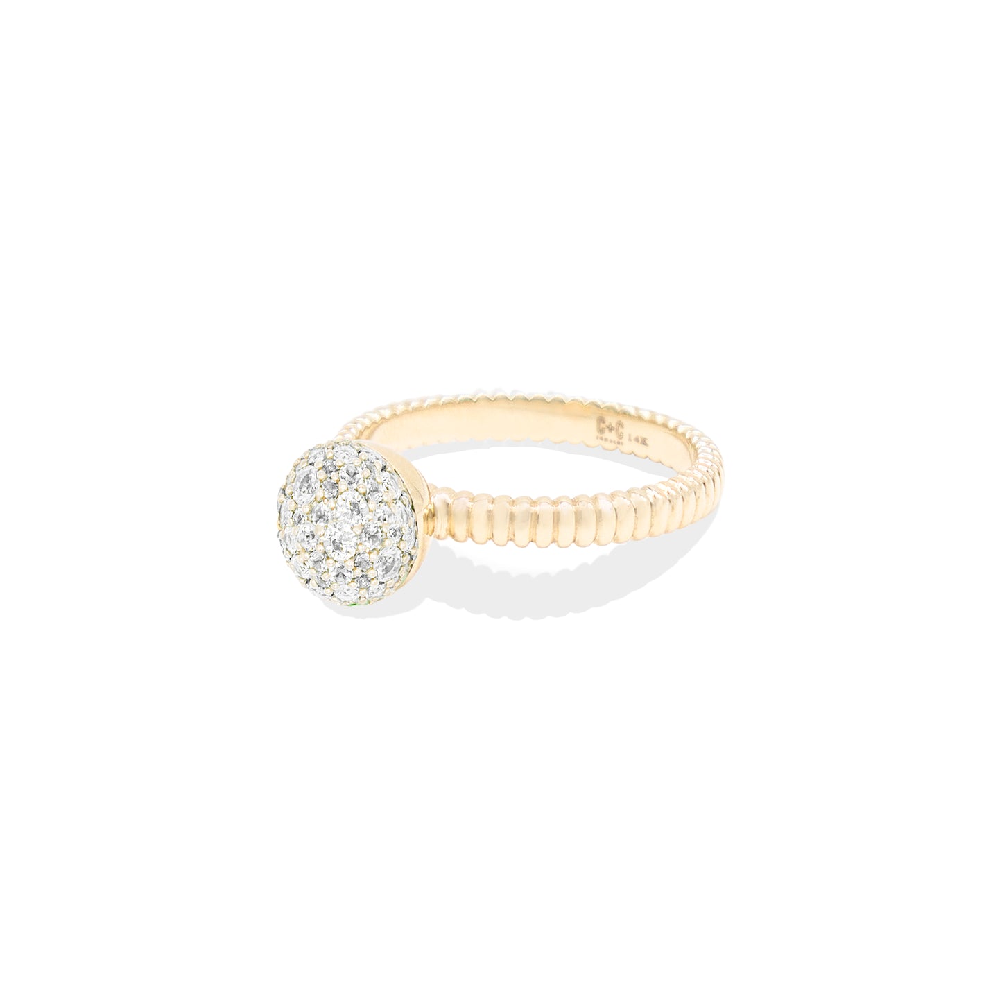 Revel Small Bobble Ring - Diamond