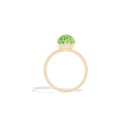 Revel Small Bobble Ring - Tsavorite