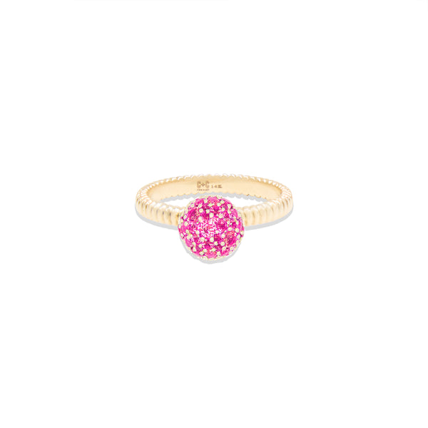 Revel Small Bobble Ring - Pink Sapphire