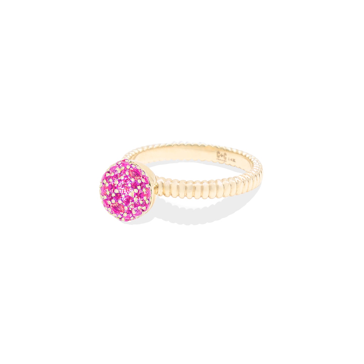 Revel Small Bobble Ring - Pink Sapphire