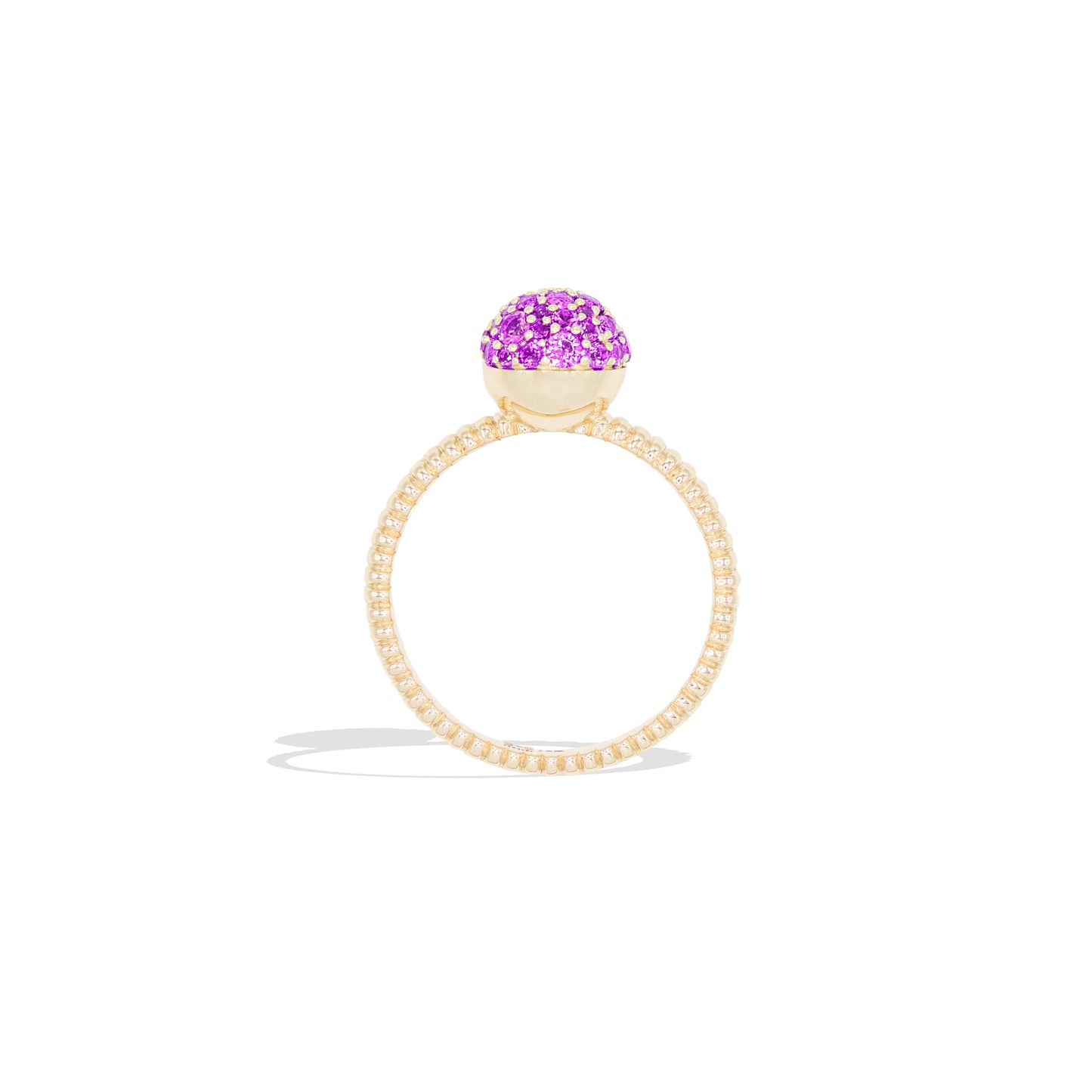 Revel Small Bobble Ring - Rhodolite Garnet